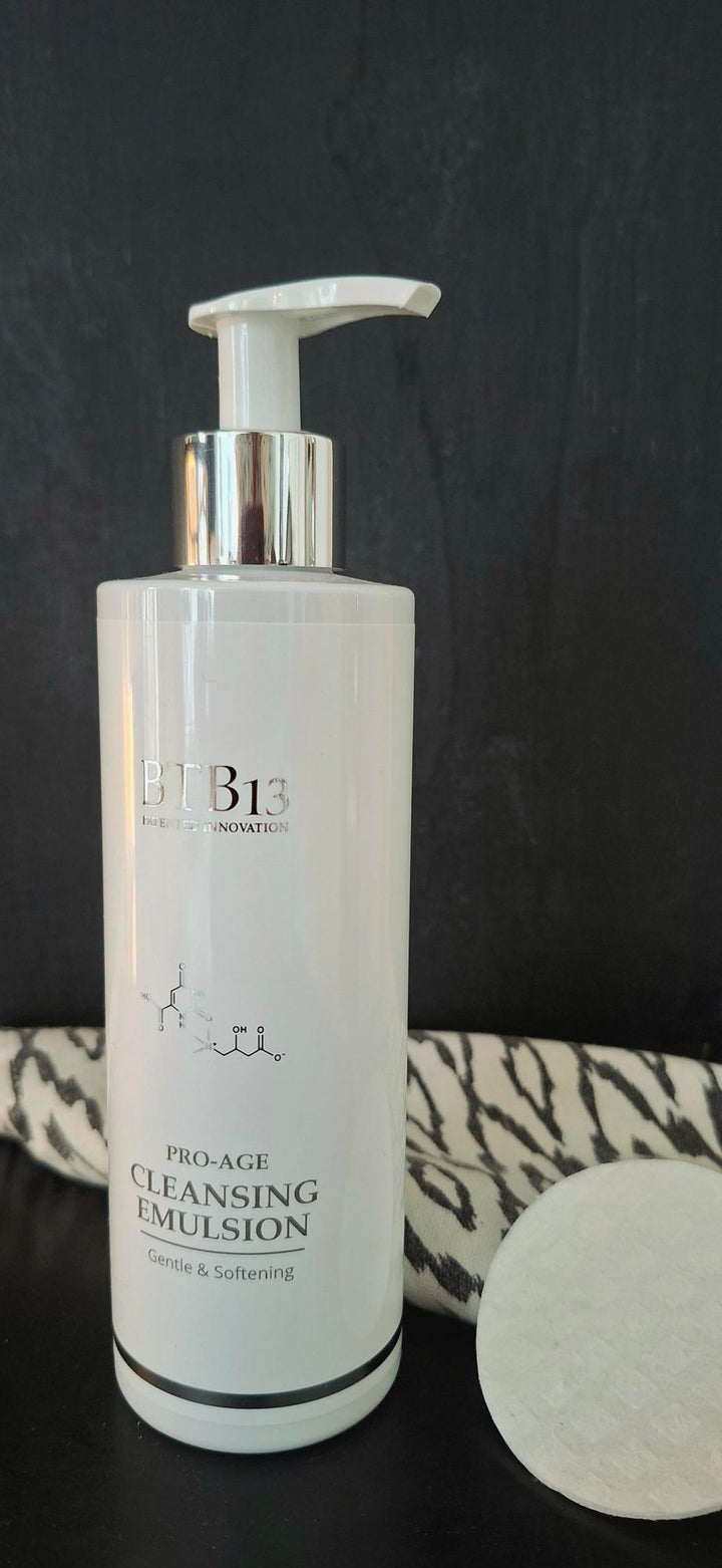 BTB13 Pro-Age Cleansing Emulsion hellavaraista puhdistusta aikuiselle iholle.